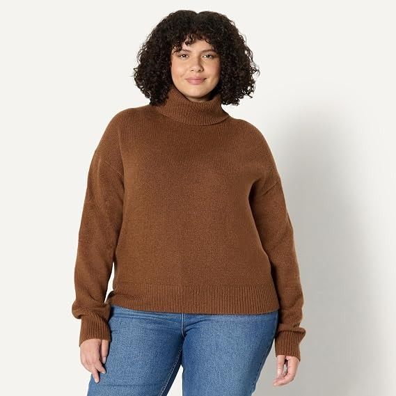 Brown Turtleneck Sweater image 2